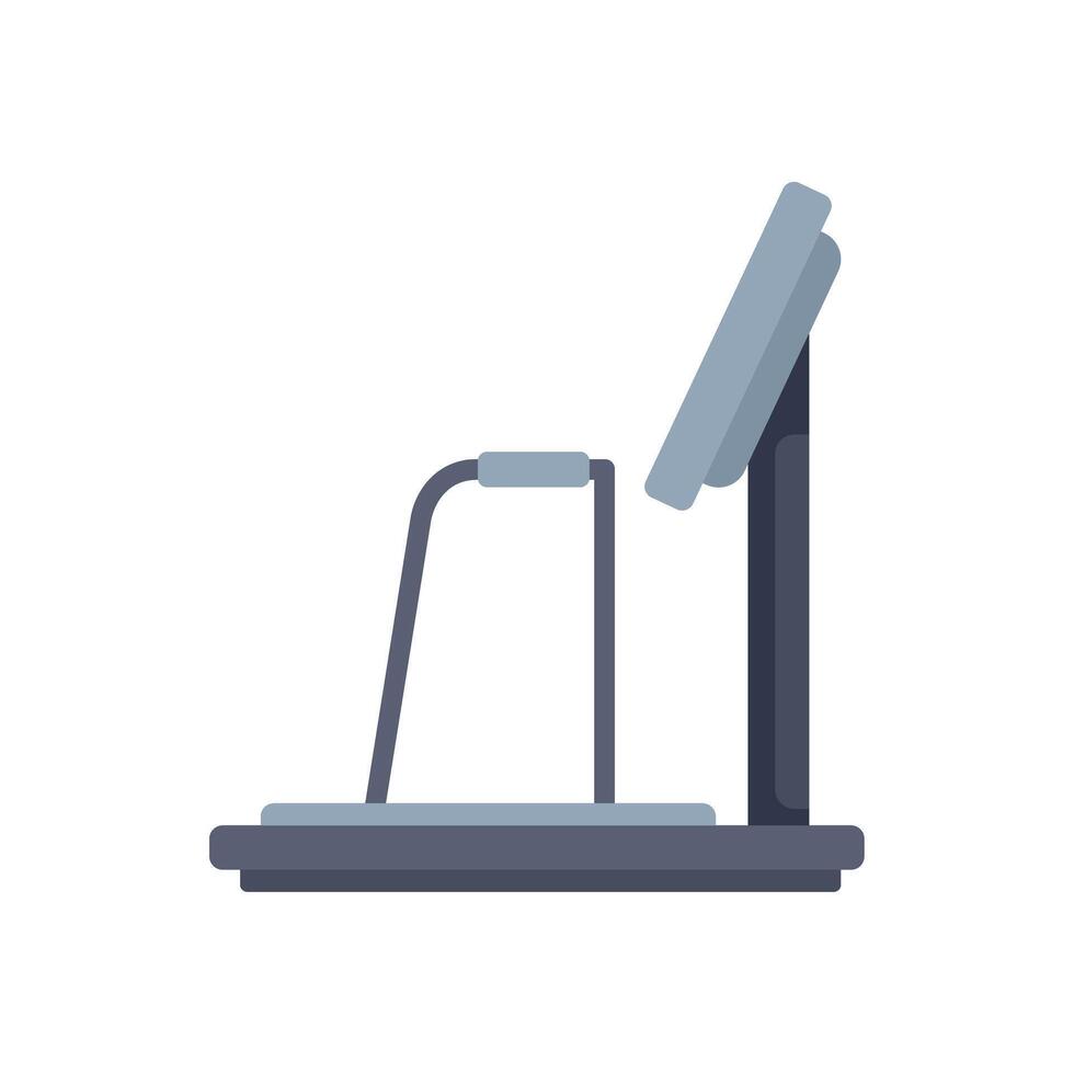 Modern treadmill providing cardio workout at home gym vector