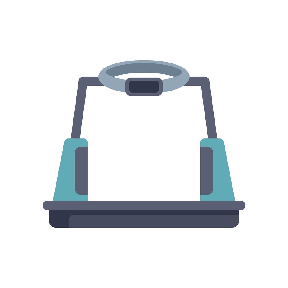 Modern treadmill machine for running training showing fitness progress vector