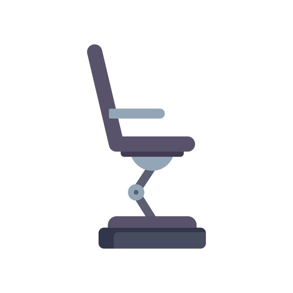 Modern office chair with armrests on adjustable base side view vector