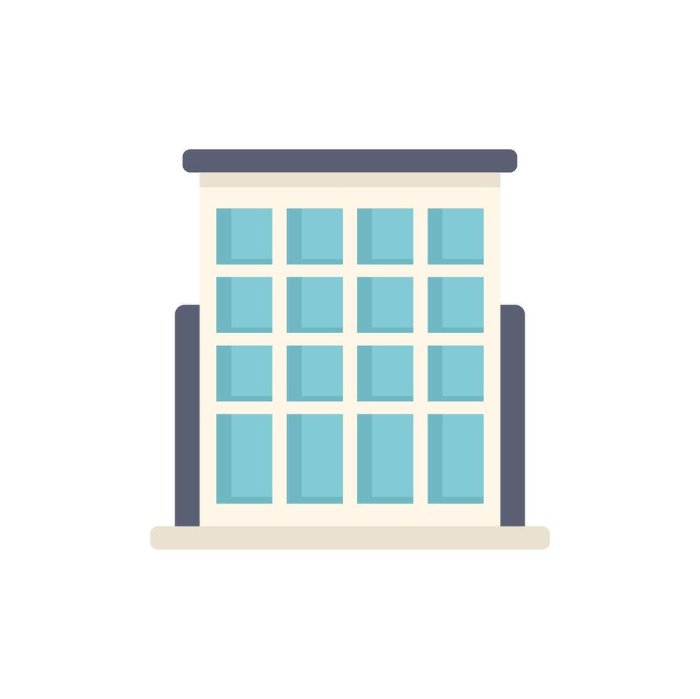 Modern office building with many windows is standing tall vector