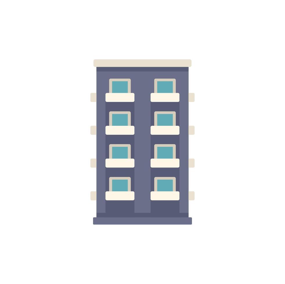 City building with balconies showing modern urban architecture vector