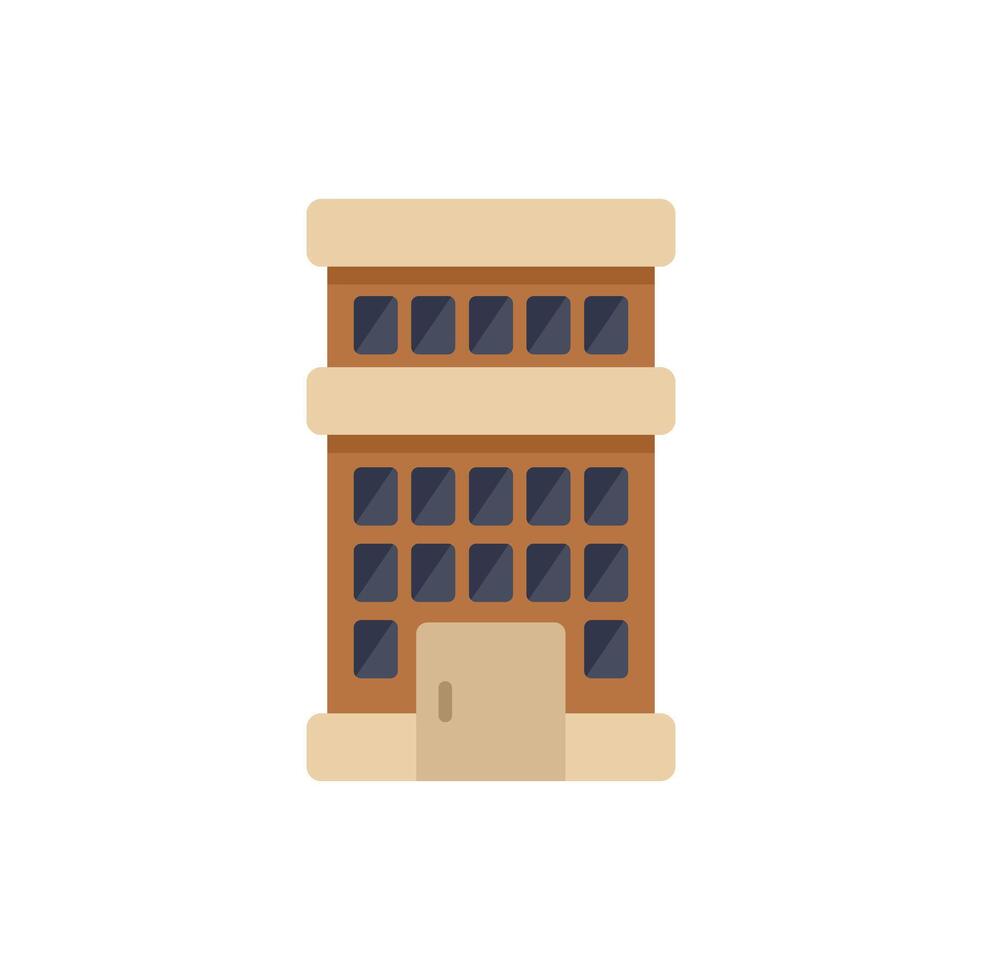 Modern office building with large windows representing urban business center vector