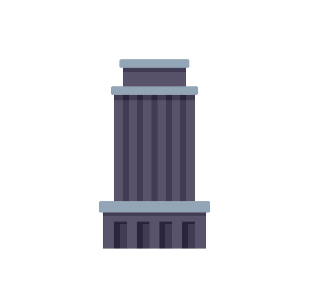Modern office building reaching for the sky in minimalist style vector