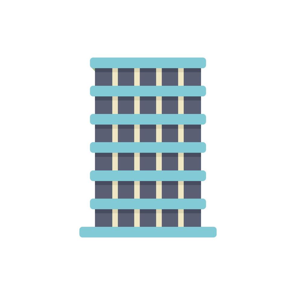 Office building with blue windows is standing in the city vector