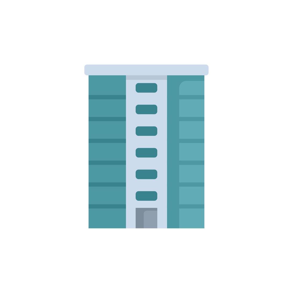 Modern city building with many windows is standing tall vector