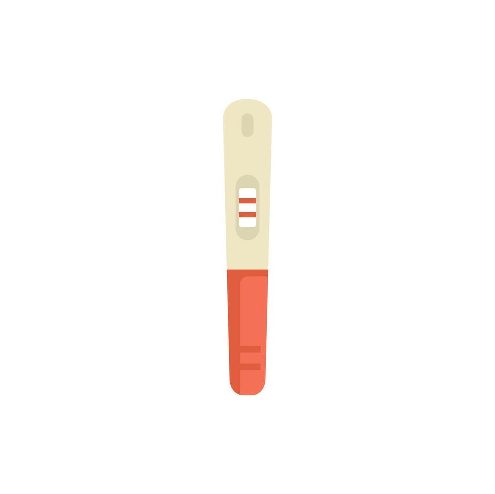 Positive pregnancy test result showing two lines vector
