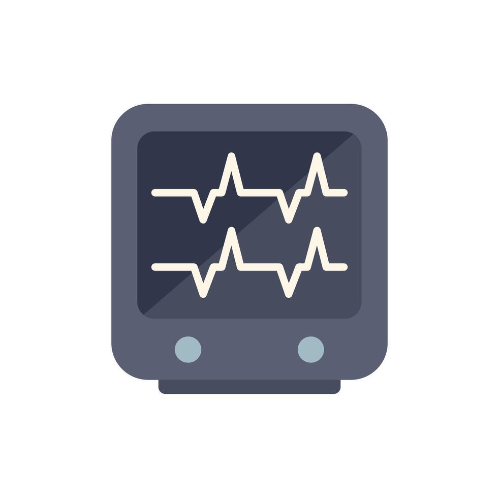 Electrocardiogram showing heart rate displaying vital signs vector