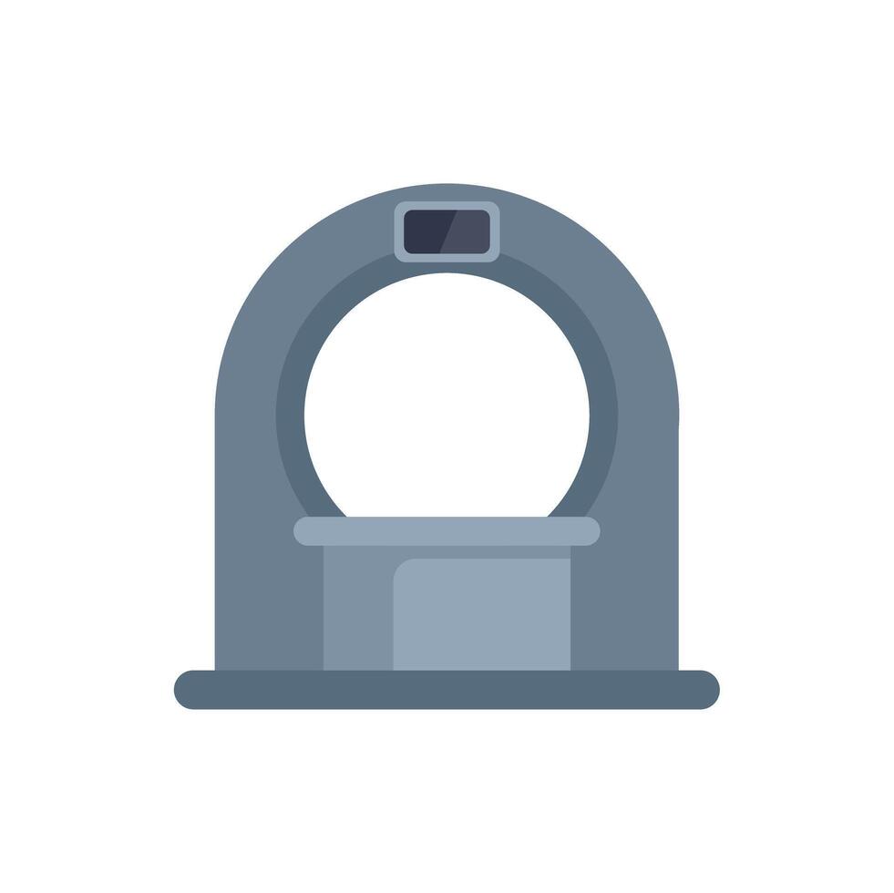 Modern magnetic resonance imaging scanner operating in hospital vector