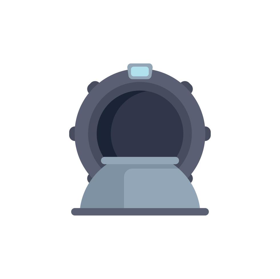 Mri scanner working, illustrating medical imaging technology vector