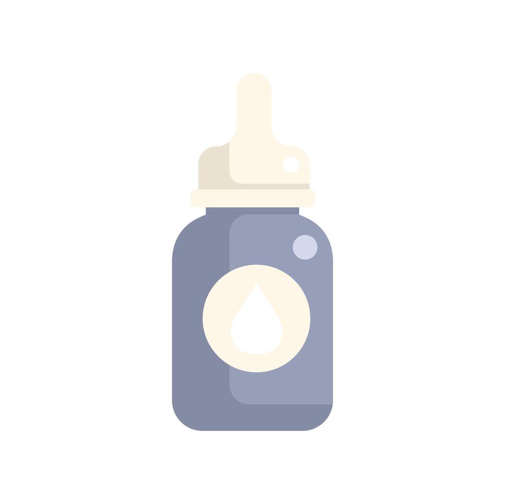Baby bottle icon representing feeding time for a newborn vector