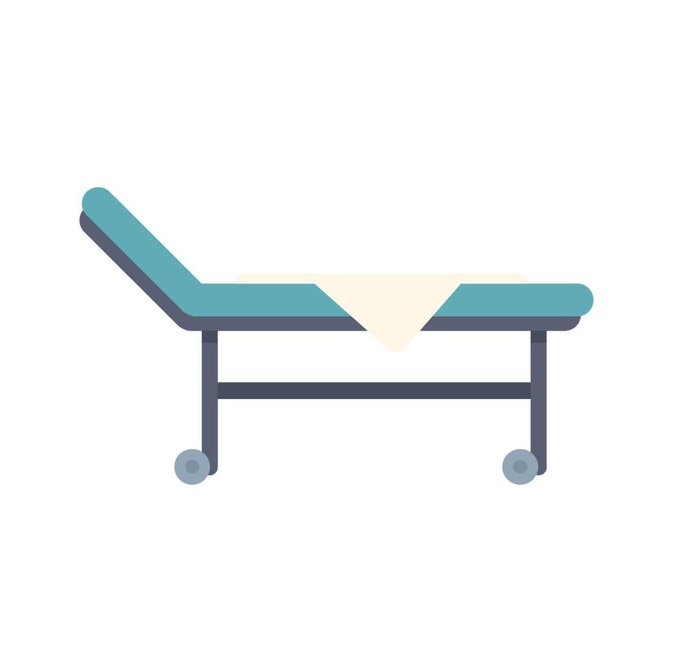 Empty hospital bed showing healthcare concept vector