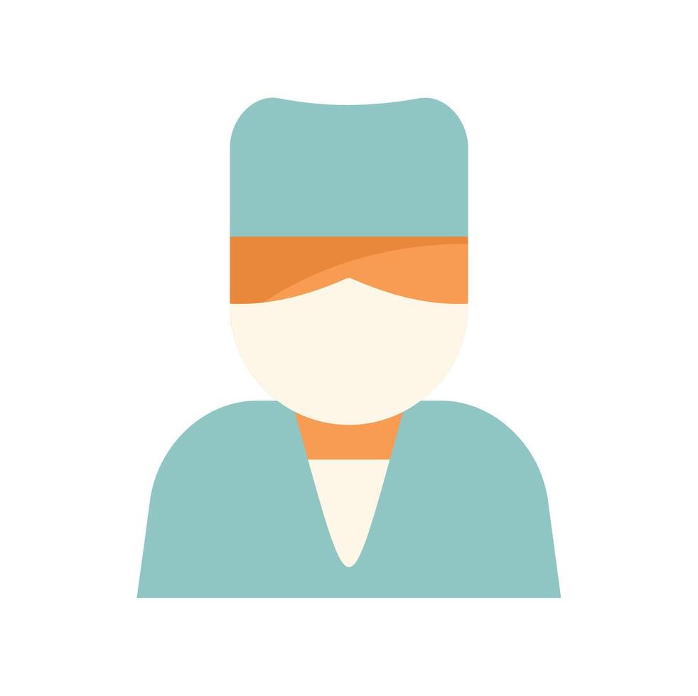 Surgeon wearing scrubs and mask illustration vector
