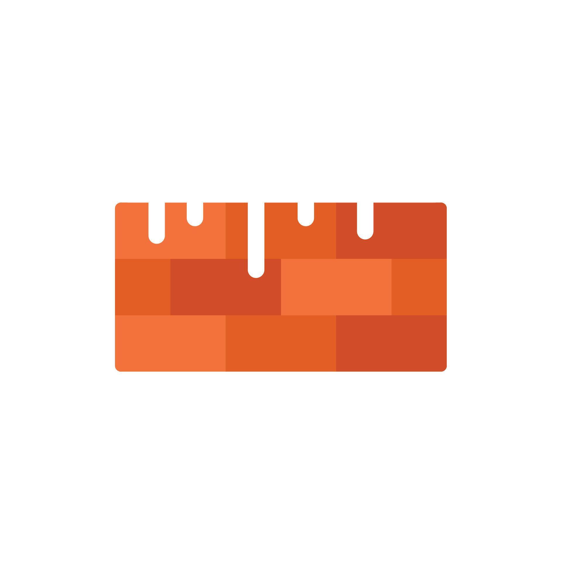 Ruler combining brick wall design illustrating construction measurement