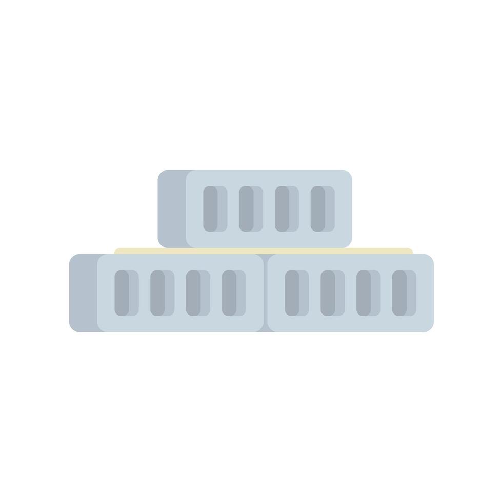 Stack of concrete blocks for construction industry vector