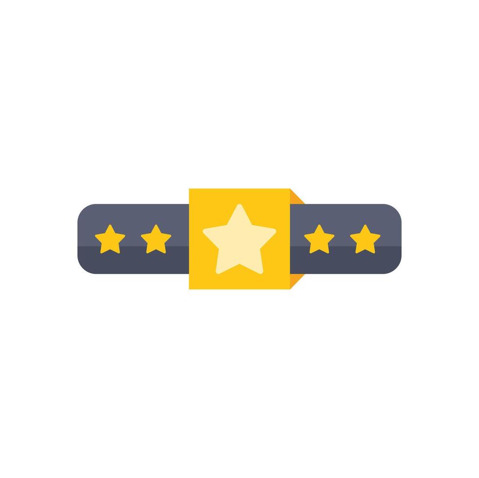 Five star rating showing customer satisfaction for product or service vector