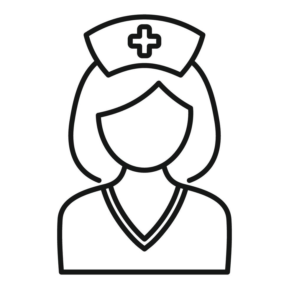 Nurse avatar icon depicting healthcare professional vector