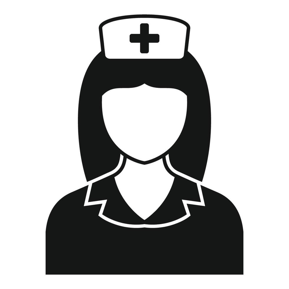 Simple icon of a healthcare worker wearing a classic uniform vector