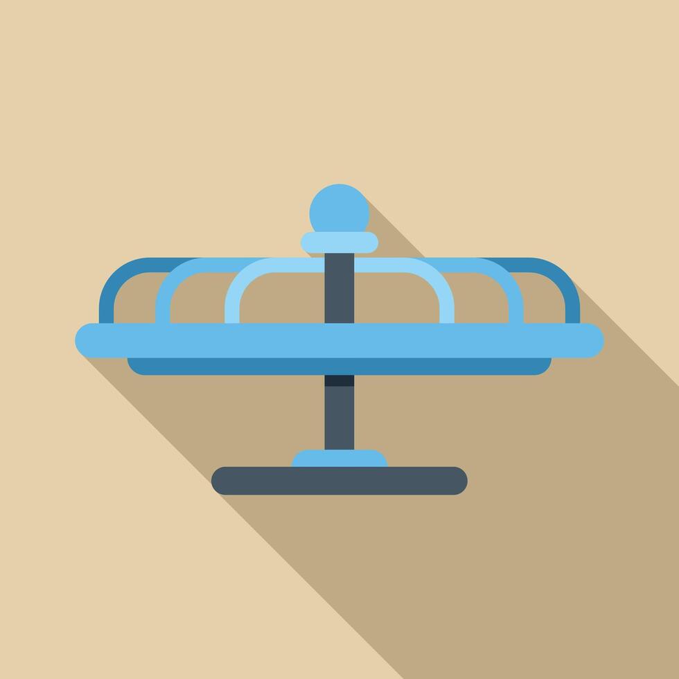 Blue roundabout spinning on the playground illustration vector
