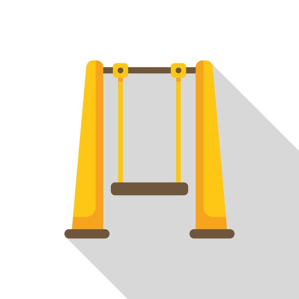 Empty swingset hanging and waiting at the park on a sunny summer day vector
