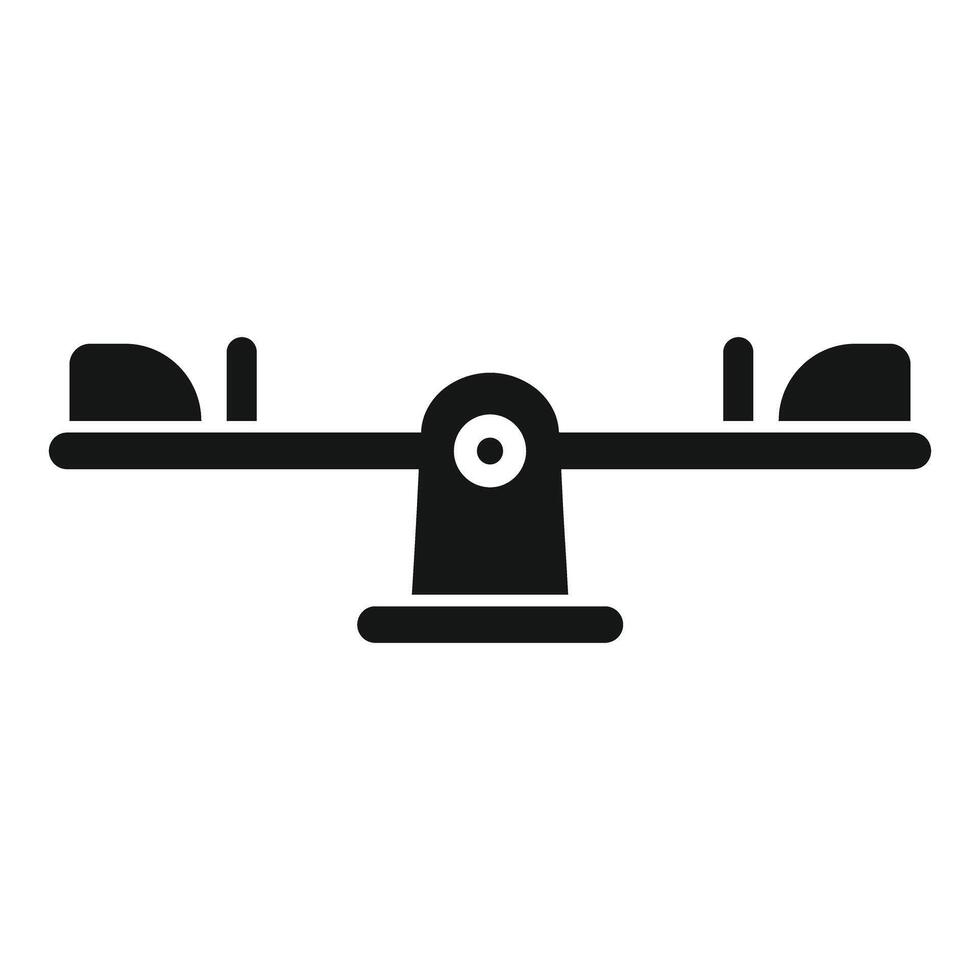 Seesaw balancing board for playground fun and recreation vector