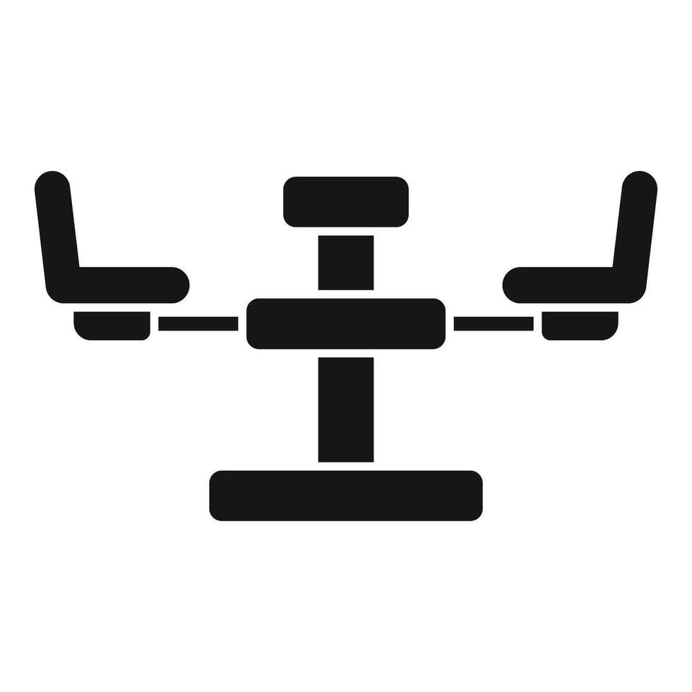 Double playground seesaw icon showing balance concept vector