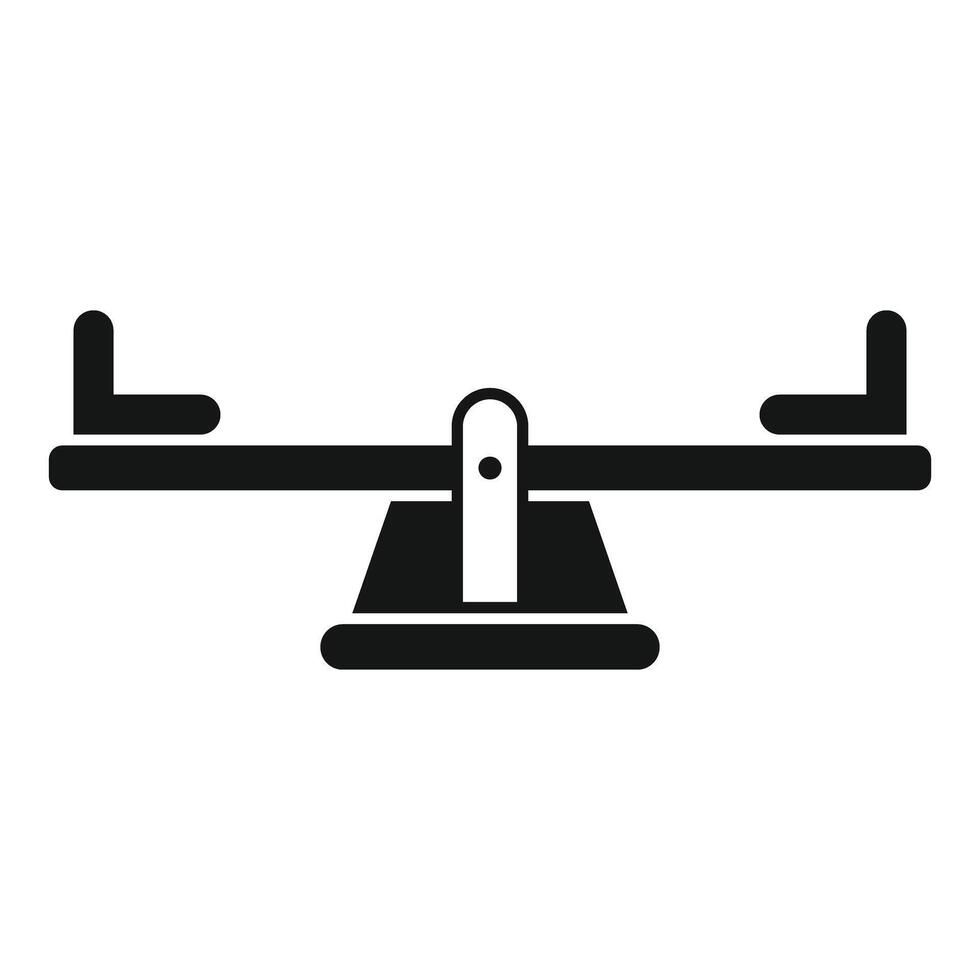 Seesaw icon representing playground and childhood fun vector