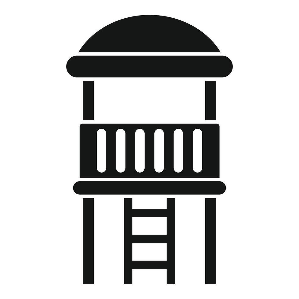 Kid's wooden play house with roof and ladder icon vector