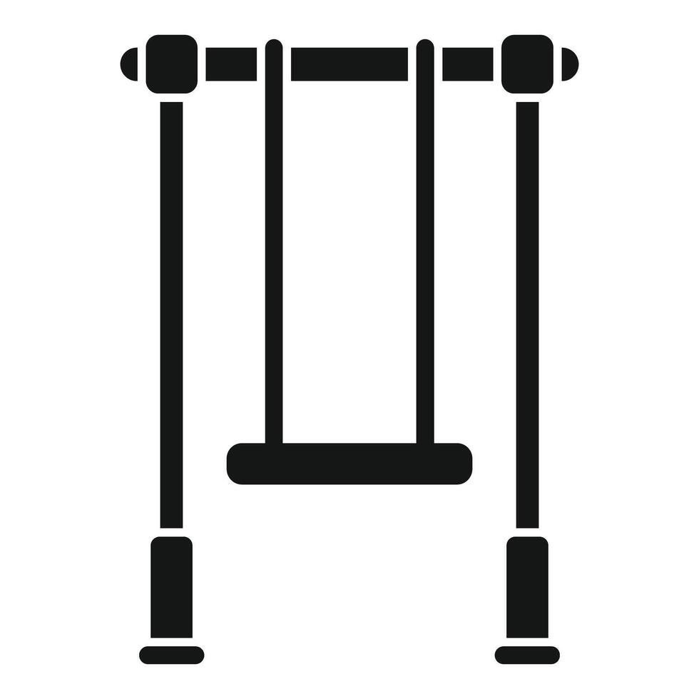 Kids swing set providing fun and entertainment on playground vector