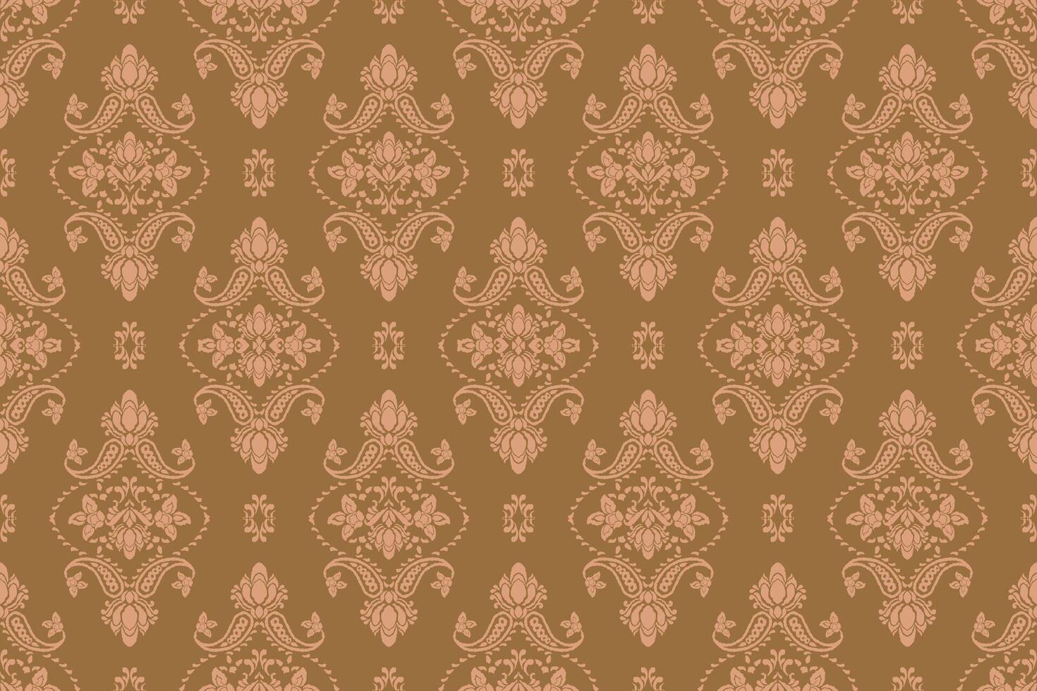 Motifs African boho paisley diamond Ikat pattern embroidery damask. Ethnic ikat floral.Ethnic Indian Pattern on mustard yellow background. vector