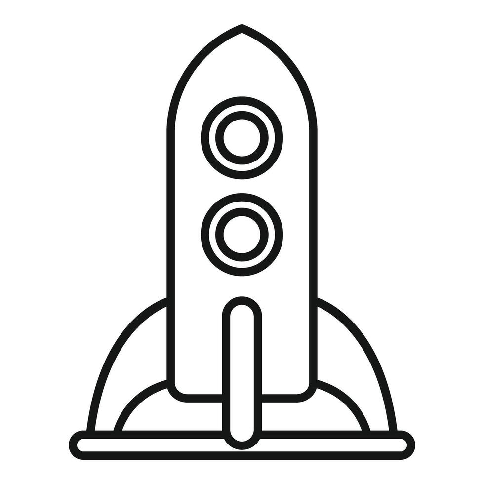 Rocket launch startup business concept icon vector