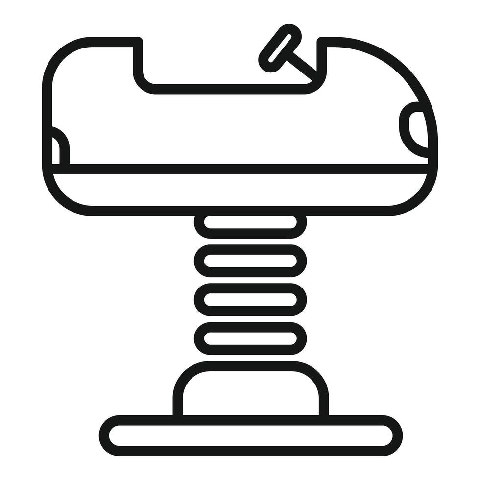Kid plane spring rider standing on a playground vector