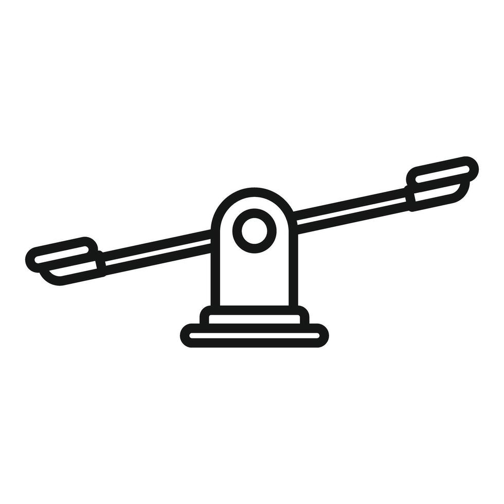 Seesaw lever balancing playground equipment icon vector