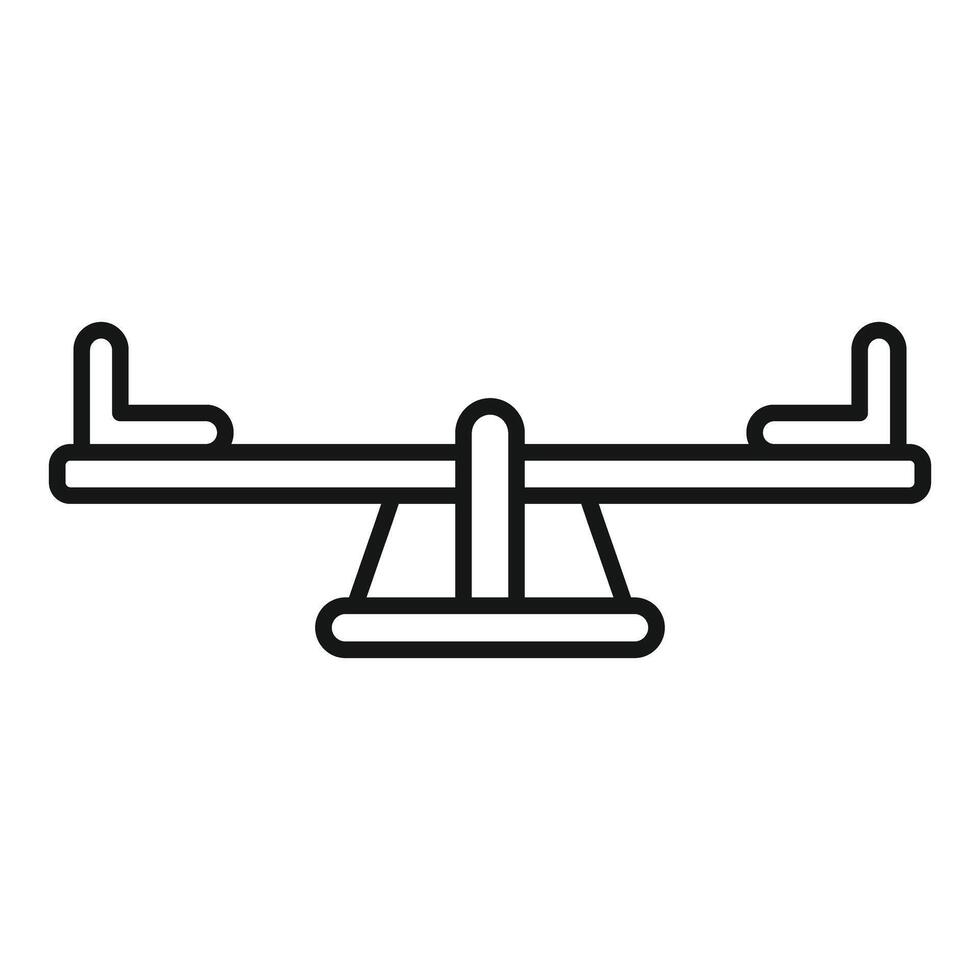 Seesaw icon representing playground equipment for children vector
