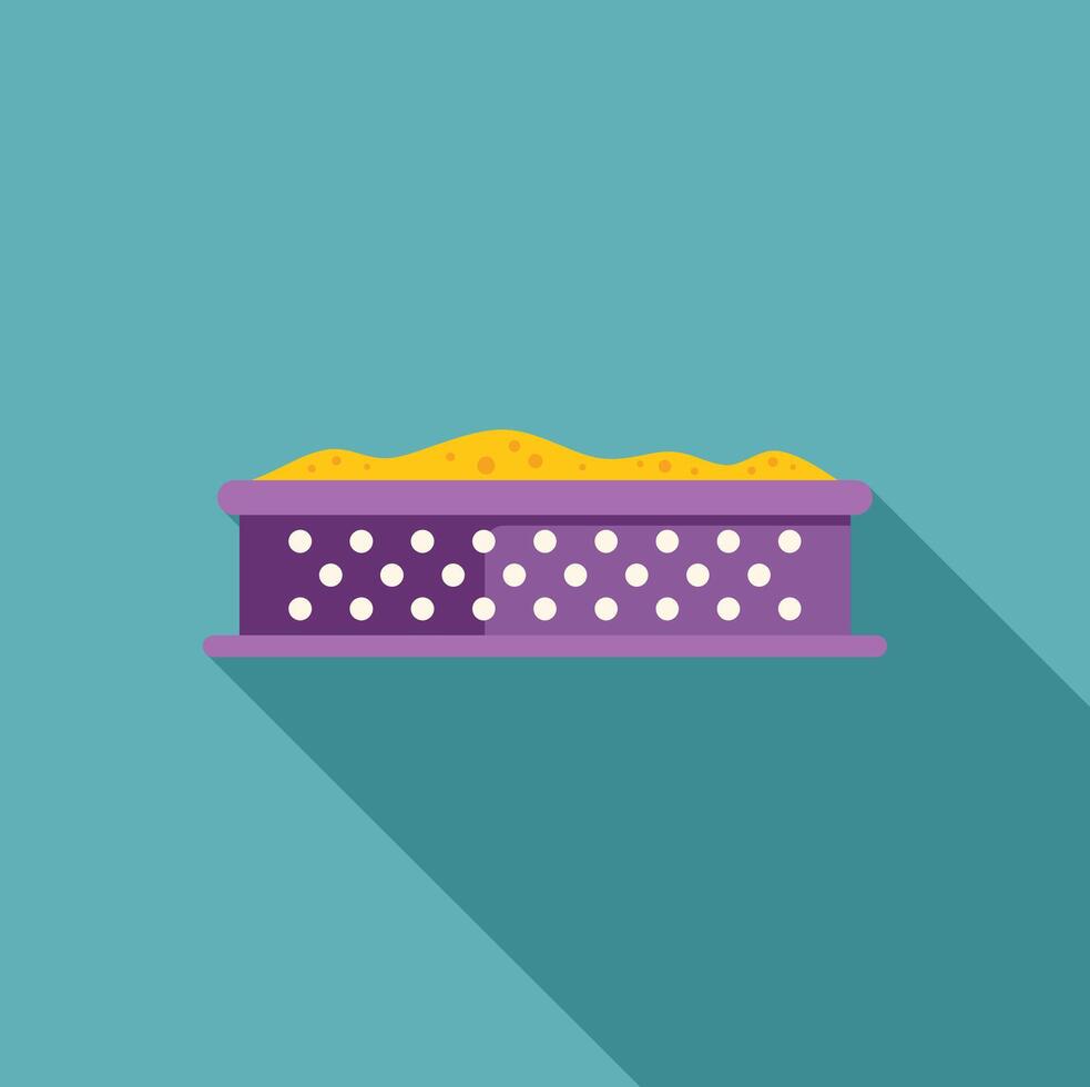 Sandbox with yellow sand for playing in kindergarten or playground vector