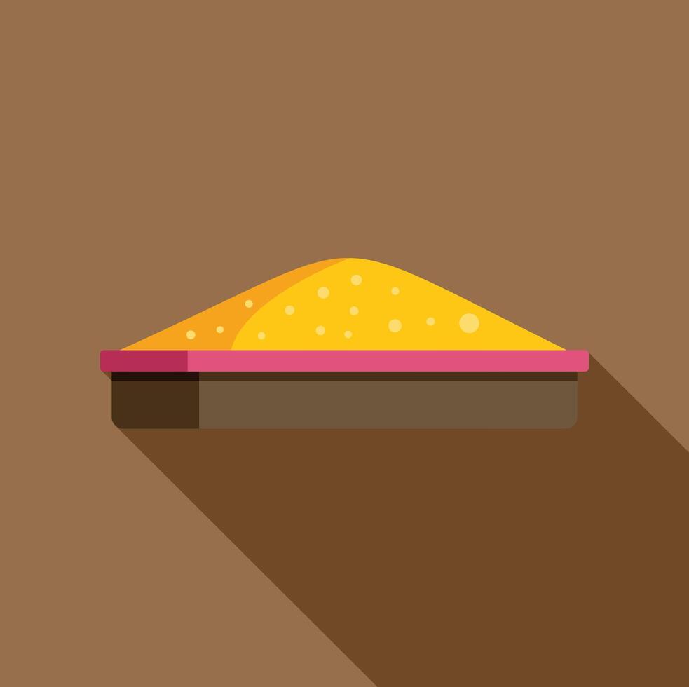 Sandbox full of sand for children playing in playground vector