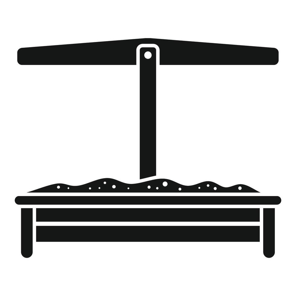Sandbox with awning for playing in the park or kindergarten vector