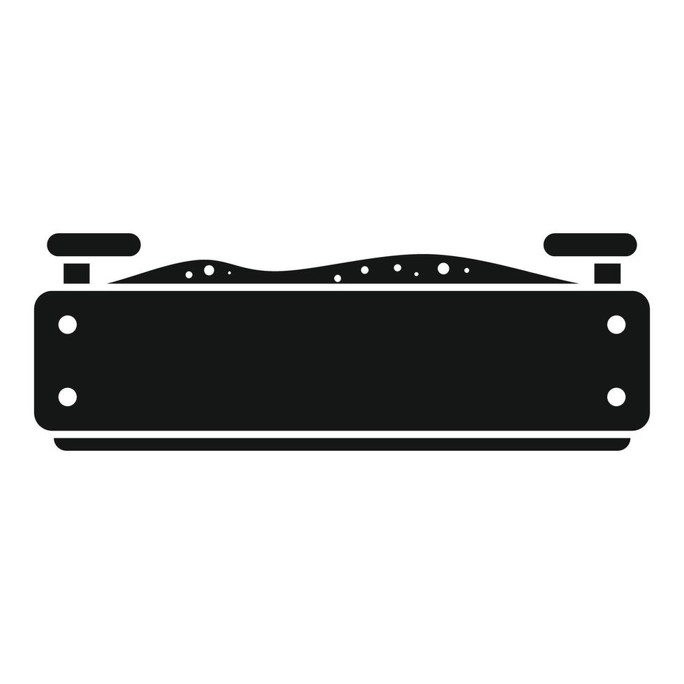 Sandbox with handles is waiting for children on the playground vector