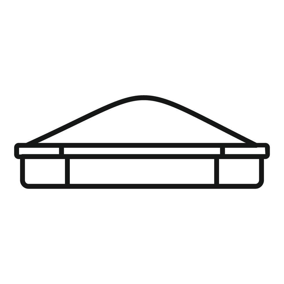 Sandbox with heap of sand for kids playing outdoors vector