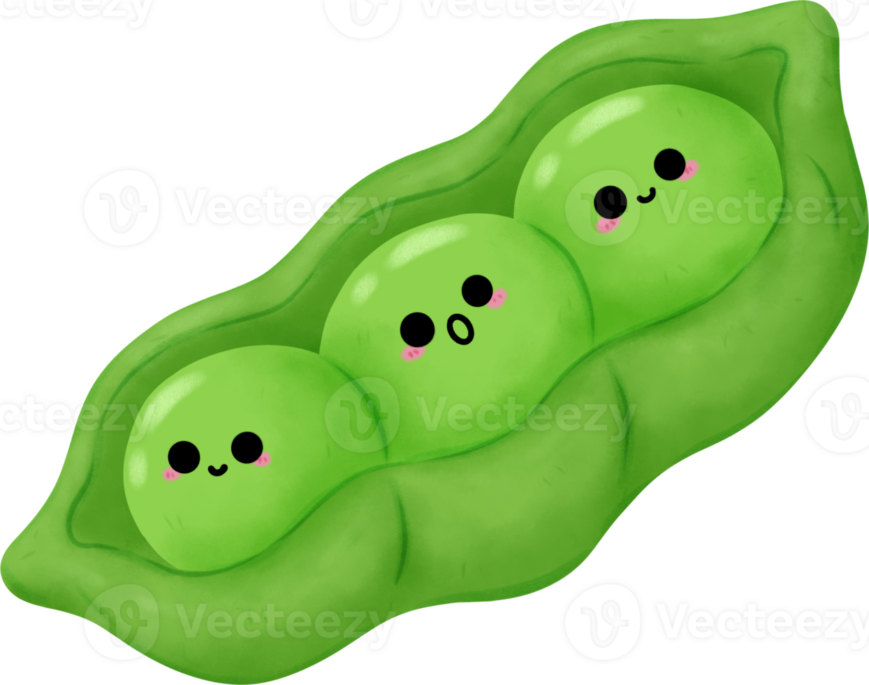 Peas Character Illustration png