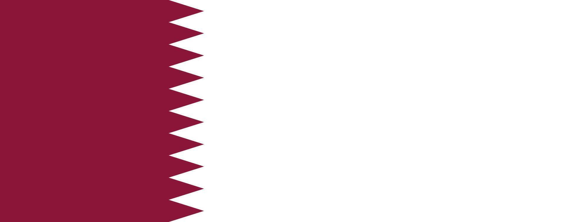 Flag of Qatar, national symbol vector