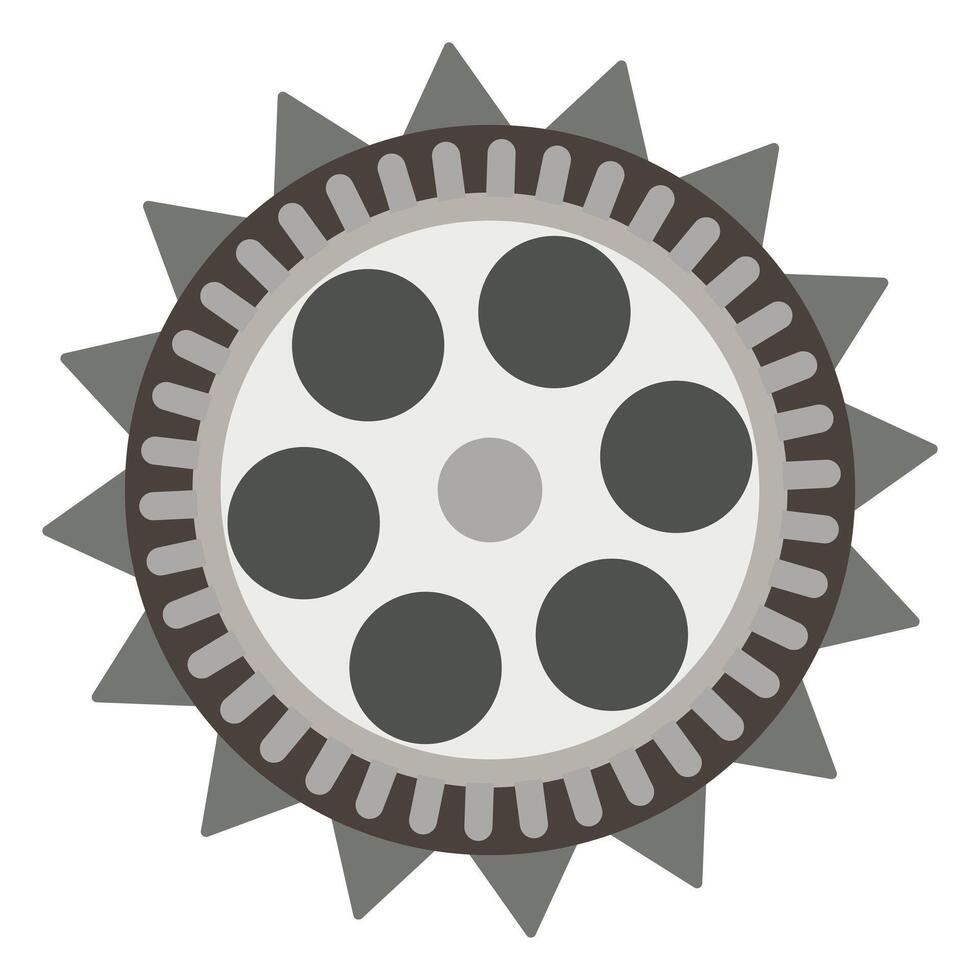 Gear wheel in the mechanism of a clock vector