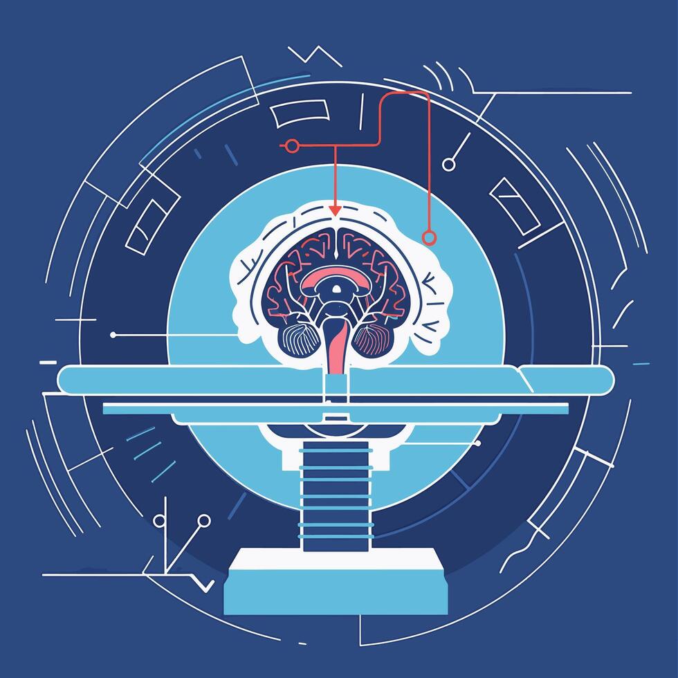 Brain MRI Scan vector