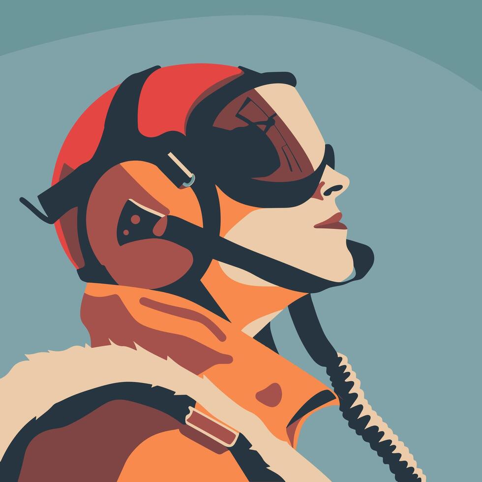 Profile Background for a Pilot vector