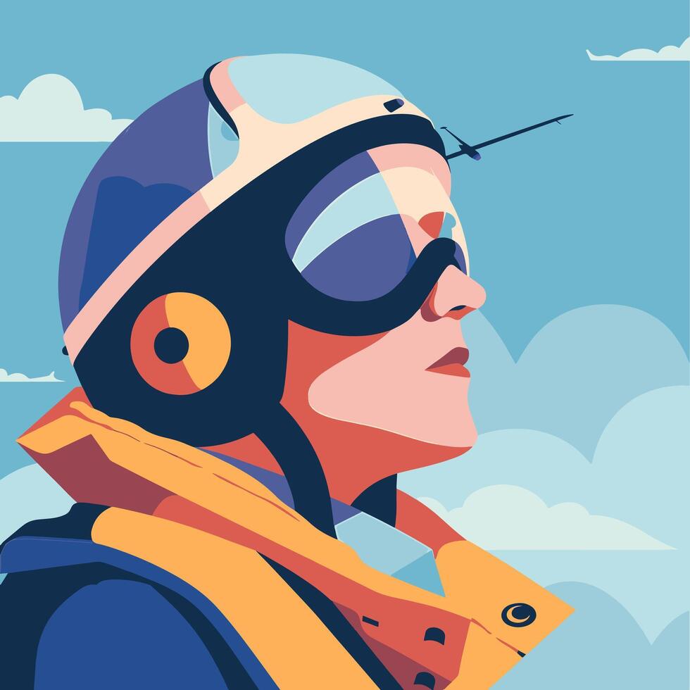 Profile Background for a Pilot vector