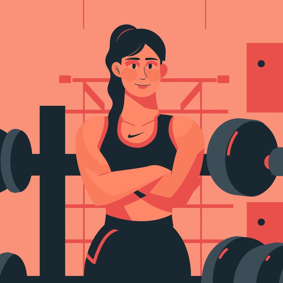 Profile Background for a Fitness Trainer vector
