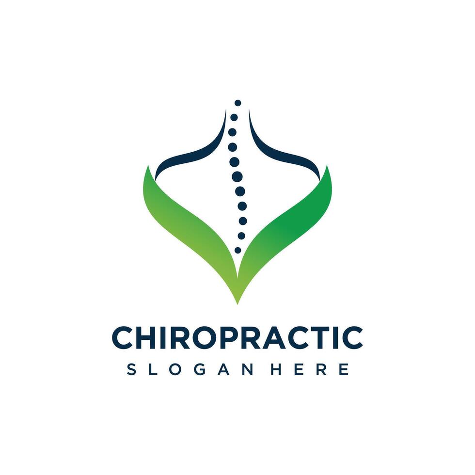 Chiropractic icon logo design with creative unique fresh concept Premium vector