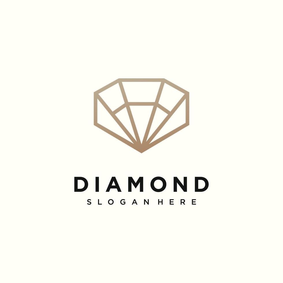 Diamond icon logo design with creative concept Premium vector