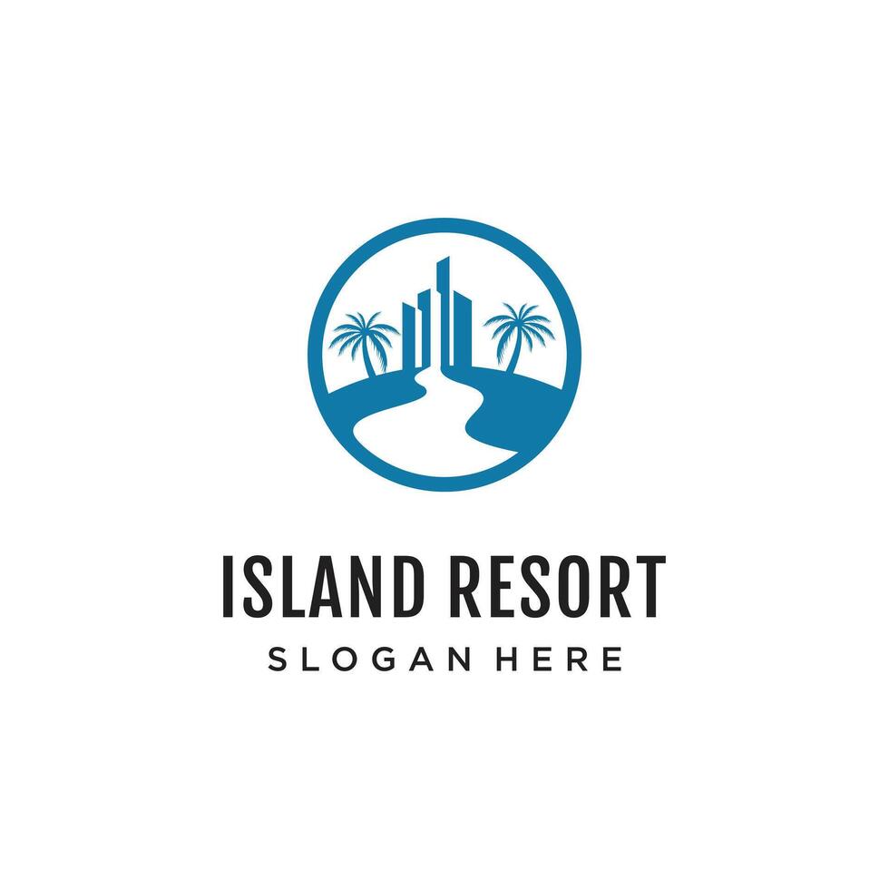 Resort icon logo design with creative concept Premium vector