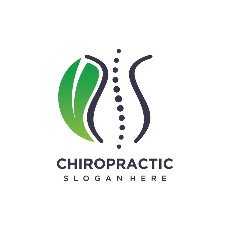 Chiropractic icon logo design with creative unique fresh concept Premium vector