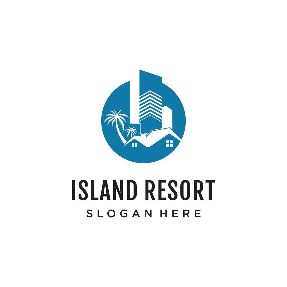 Resort icon logo design with creative concept Premium vector
